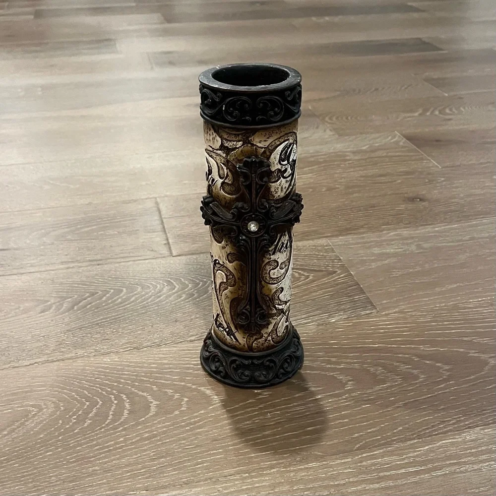 Christian Religious Cross Candle Holder